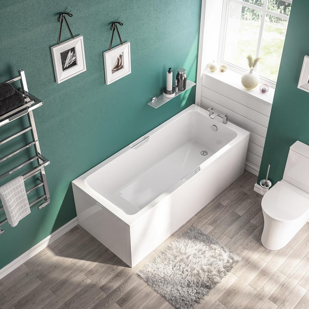 Eastbrook Beaufort Portland 1700 x 700mm Single Ended Low Level Bath - Image 1